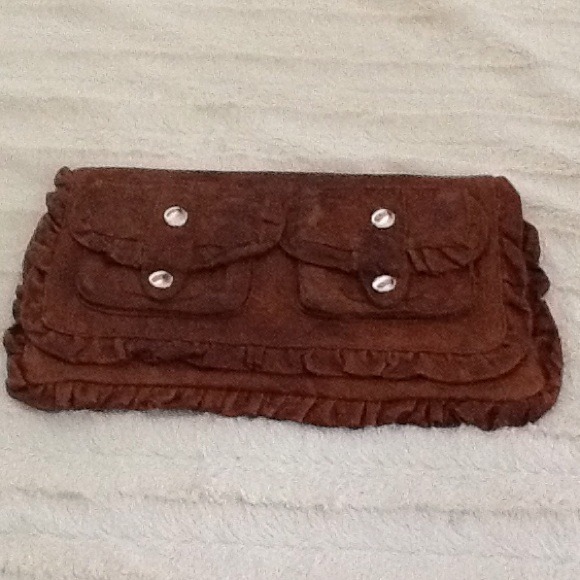 Treesje brown leather clutch