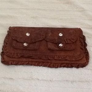 Treesje brown leather clutch