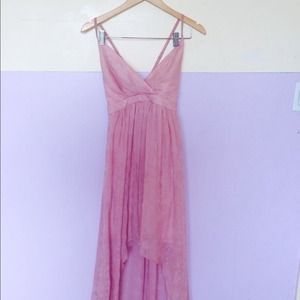 Pink high-low dress