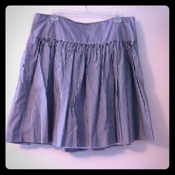 Navy and White Striped GAP Skirt