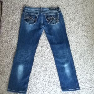 A pair of sunny skinny Miss Me Denim Brand Jeans