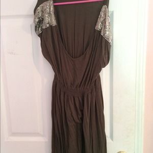 Army green tunic dress