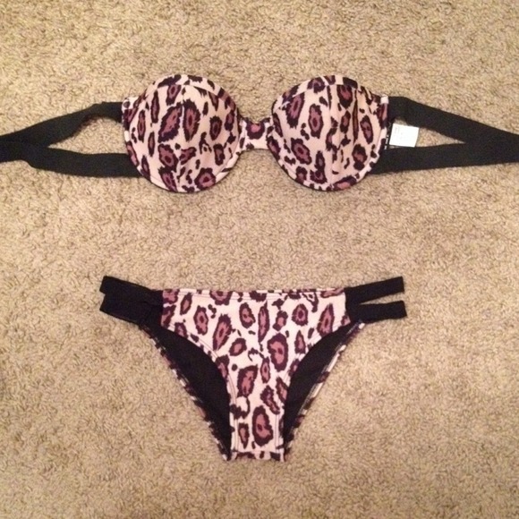 Leopard Beach Riot unique strapless Bikini! - Picture 2 of 4