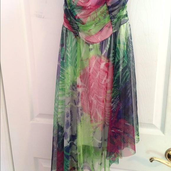 Strapless high low dress