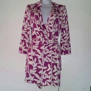 DIANE VON FURSTENBERG 12 SILK WRAP ROMPER SHORTS