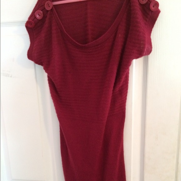 Maroon sweater dress