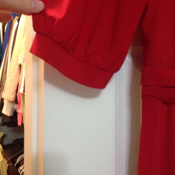 Chadwick's red dress with collar & detailed waist - Picture 3 of 4