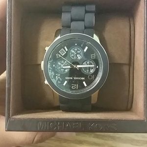 Michael Kors black and gold watch