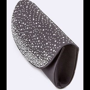 Night Sky Crystal Satin Evening Clutch