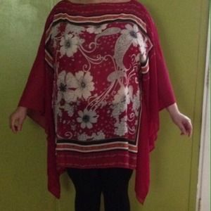 Sheer poncho like top!