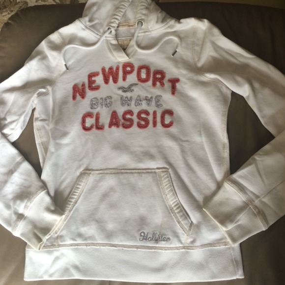 Hollister Jackets & Blazers - Large Hollister Co. White Hoodie jacket