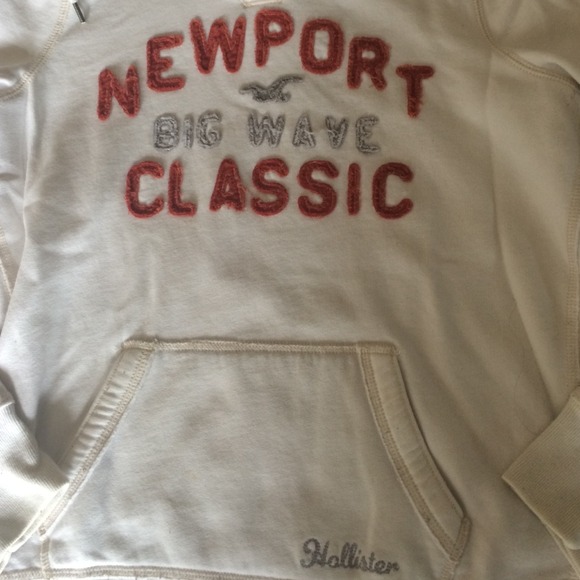Large Hollister Co. White Hoodie jacket - Picture 2 of 4