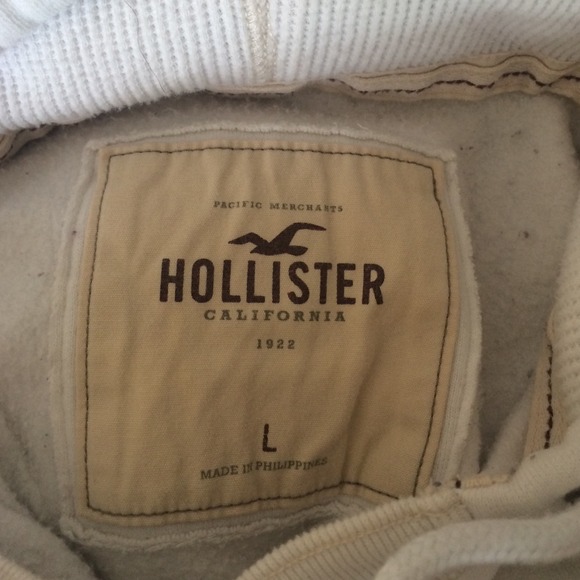 Large Hollister Co. White Hoodie jacket - Picture 4 of 4