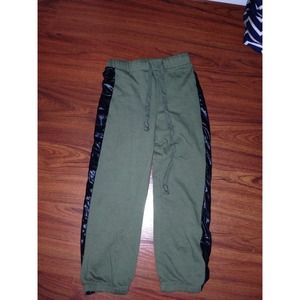 Army green Capri joggers