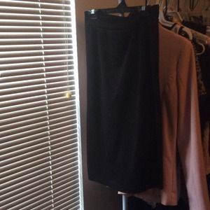 Black Bodycon Midi Skirt