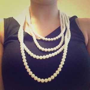 Four strand pearl necklace