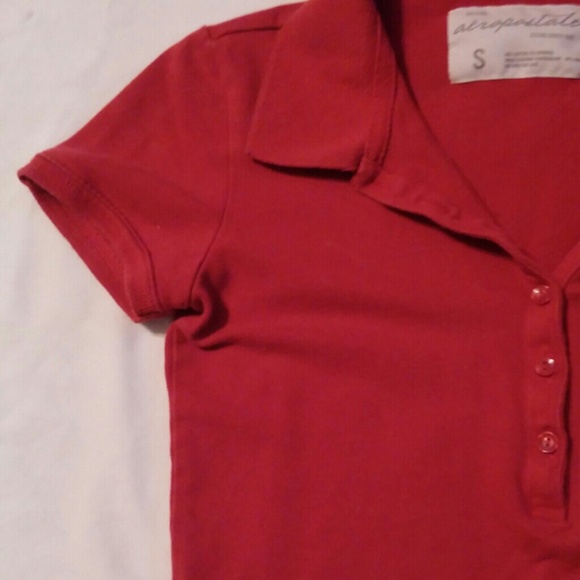Aeropostle Red Shirt Short Sleeve - Picture 2 of 4