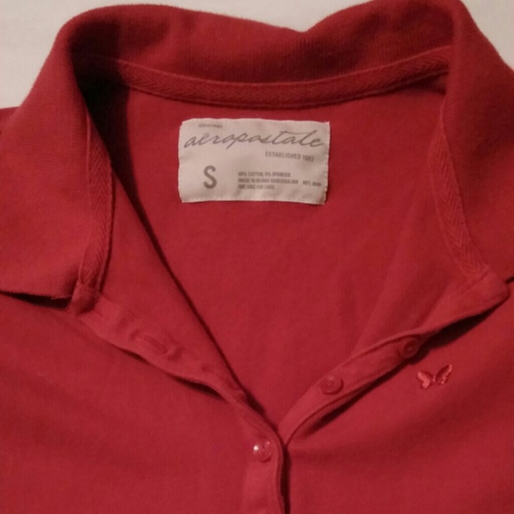 Aeropostle Red Shirt Short Sleeve - Picture 3 of 4