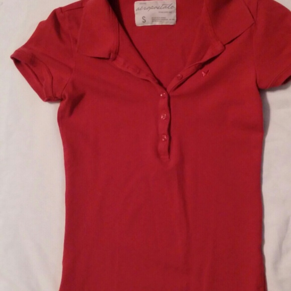 Aeropostle Red Shirt Short Sleeve - Picture 4 of 4