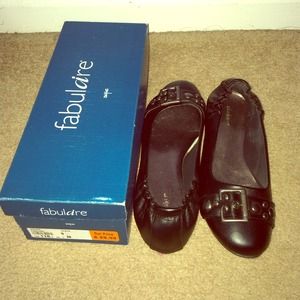 Black Buckle Flats