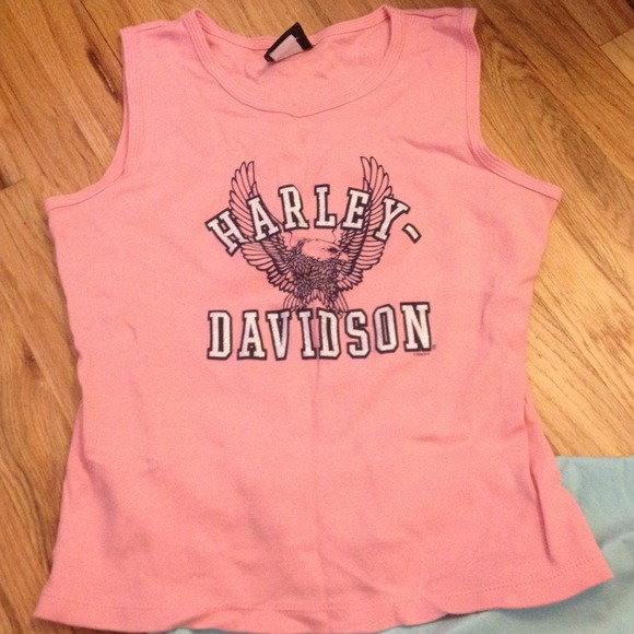 Pink Harley Davidson sleeveless shirt - Picture 1 of 2