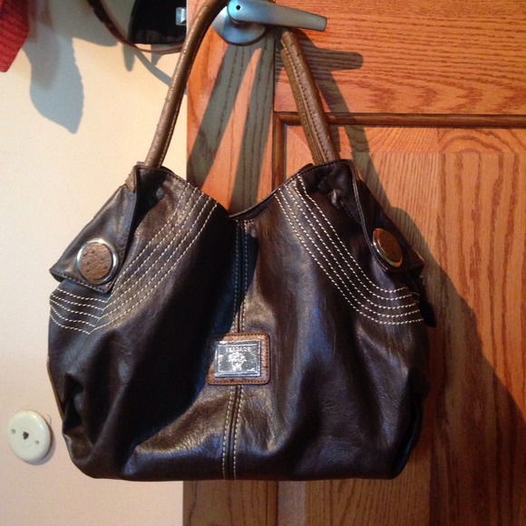 Versace Handbags - Versace brown leather handbag