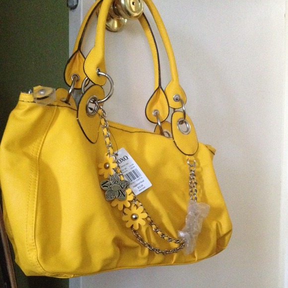 XOXO yellow handbag