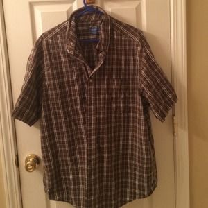 Plaid 60% cotton 40% polyester short sleeve