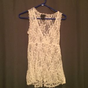 Wet Seal sheer white top