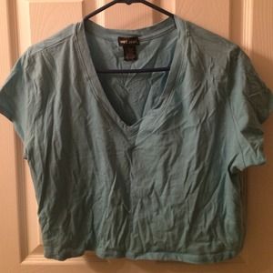 Light blue crop top