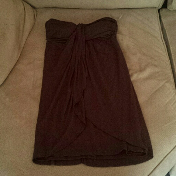 Brown tube top dress