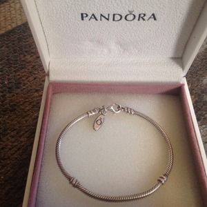Silver Pandora charm bracelet