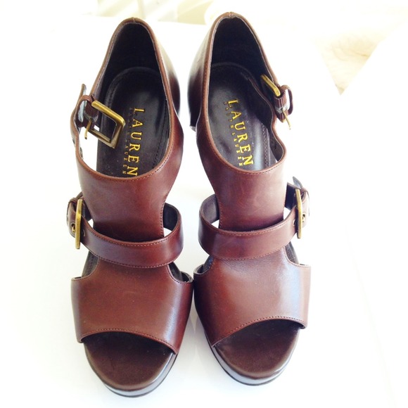 Brown leather RALPH LAUREN heels