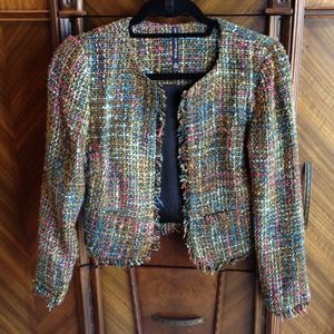 W118 By Walter Baker Multi Tweed Cropped Jacket.