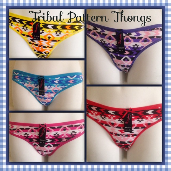 Tribal pattern thongs - Picture 1 of 1