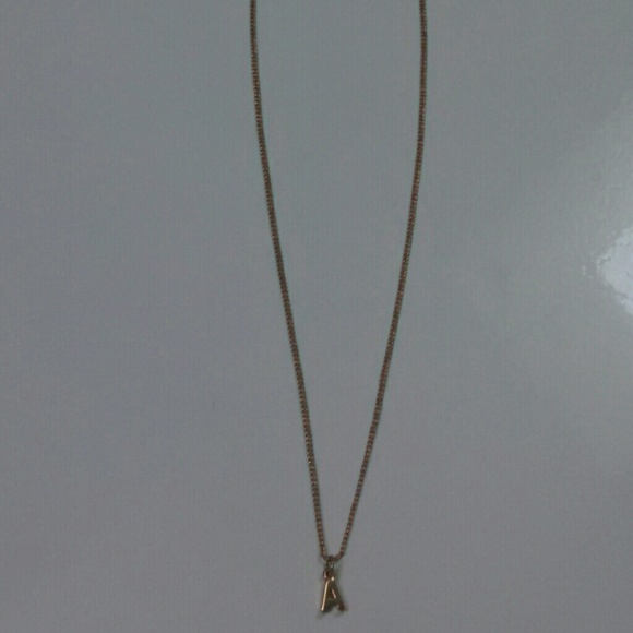 Gold Monogram "A" Necklace - Picture 2 of 2