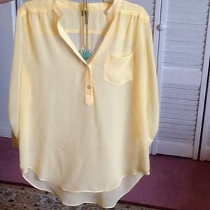 Maurice's Summer Yellow, 3/4 Sleeve, NWOT