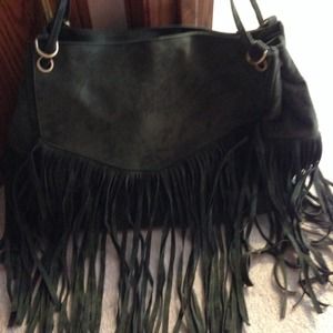 Suede fringe bag from daily look