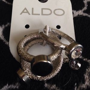 5 Silver Aldo Rings (set)