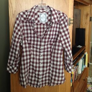 Guess Plaid Shirt and Layering tank