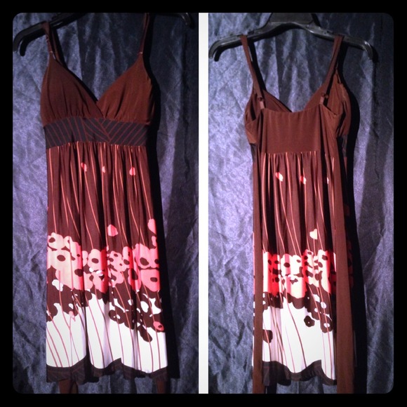 Brown & Peach Sundress - Picture 1 of 4