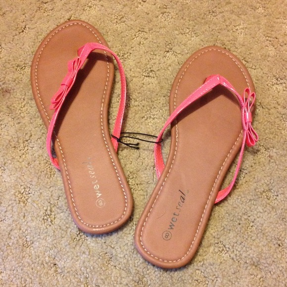 Cute hot pink flip flops