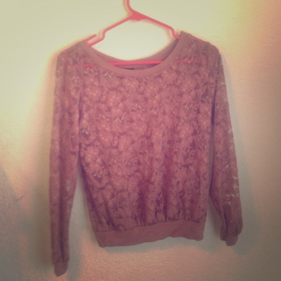 Cute floral long sleeve that is see through
