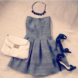 Black an white fitted dress