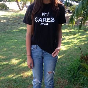 no one cares at all PACSUN tee