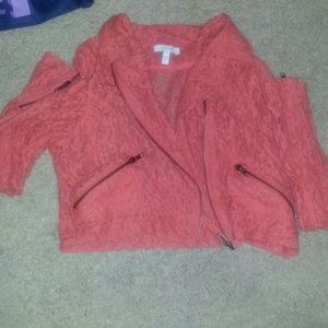 NWOT Laced coral jacket