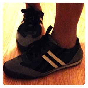 Black and gray Coach Sneakers