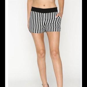 Black and white shorts