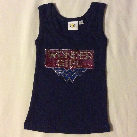 Wonder Girl Tank top size 4 girls superhero shirt