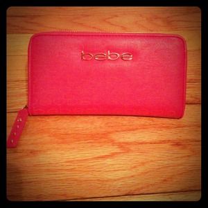 Bebe pink wristlet